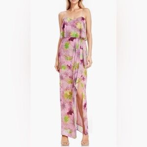 Jewel Badgley Mischka floral popover gown